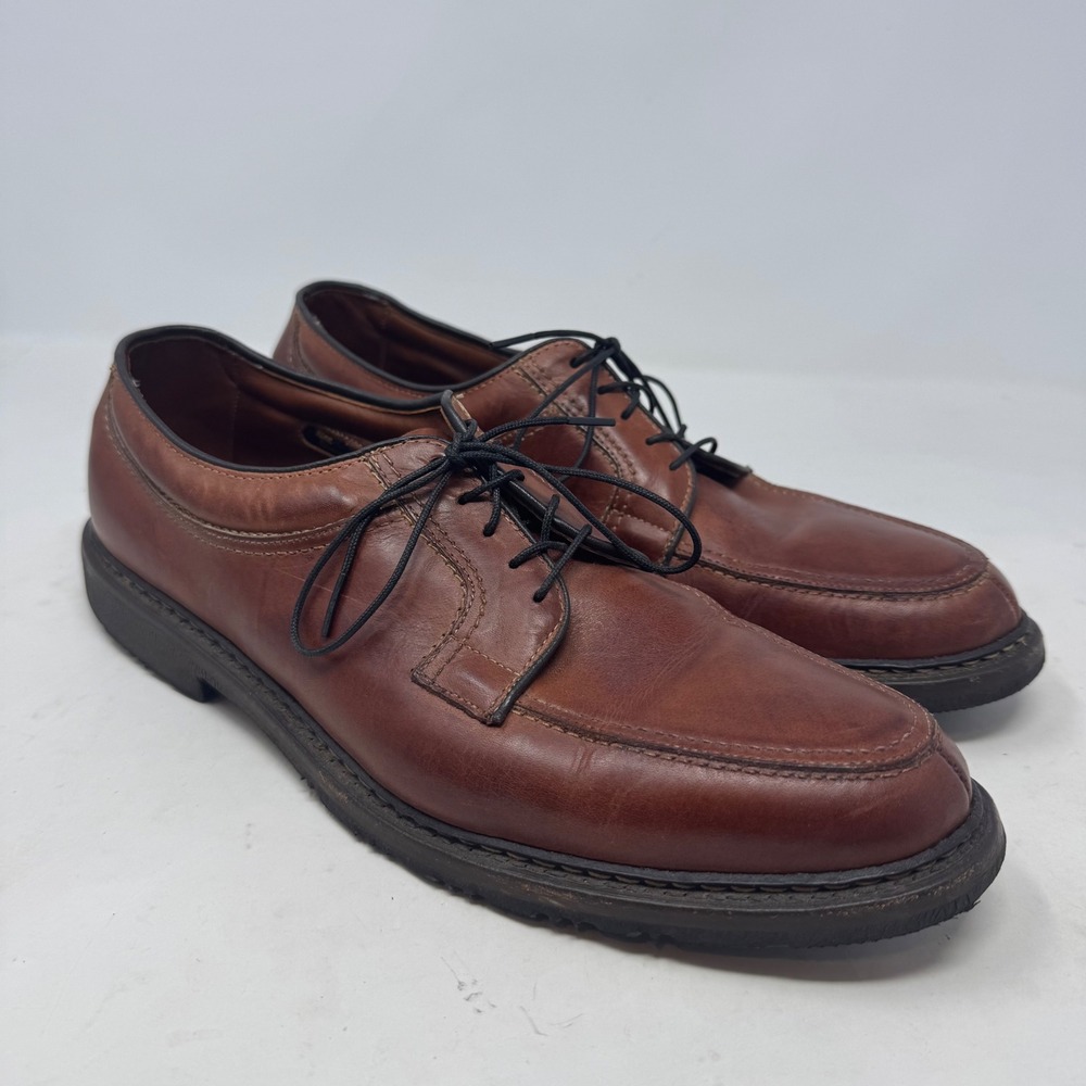 Allen Edmonds Wilbert Brown Leather Split Toe Derby Shoes Mens 11.5 B 1951‎